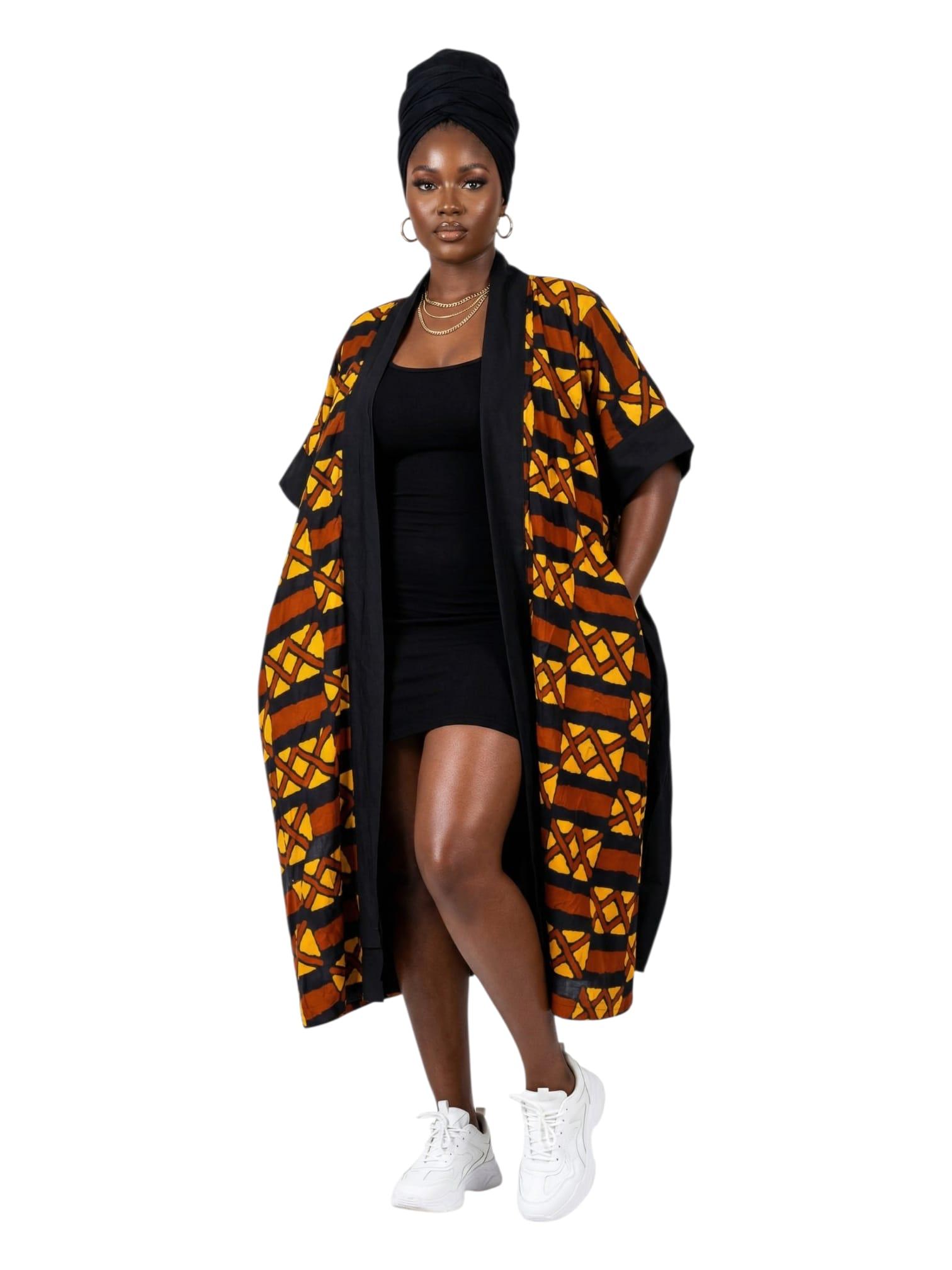 Zuri Ankara Kimono Duster